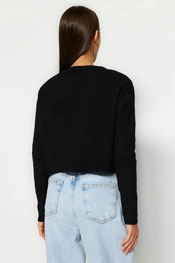 WOVCOR 2-Piece Crop Soft-Textured Knit Blouse-Cardigan Set