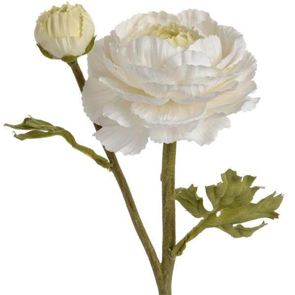 Wyld Haus Set of 3 Artificial Flowers White Ranunculus Spray