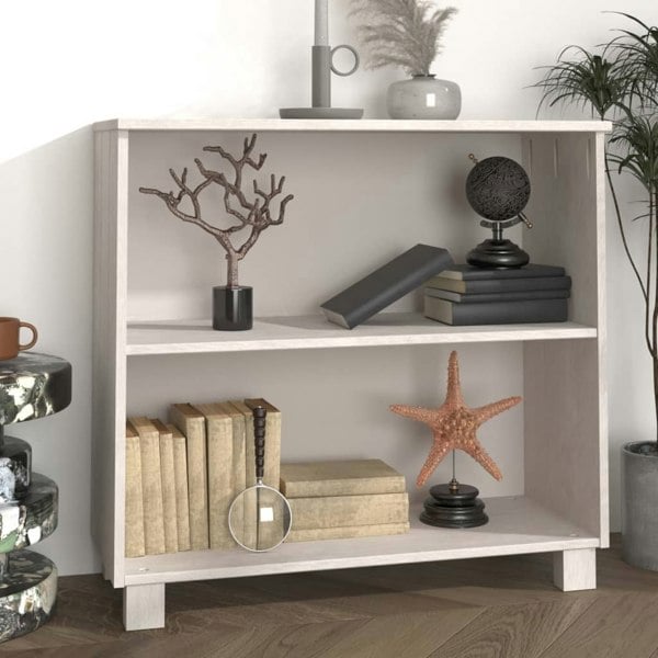 Berkfield Sideboard HAMAR White 85x35x80 cm Solid Wood Pine