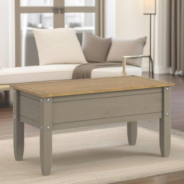 Rafaelo Mobilia Wooden Coffee Table Two Tone Grey