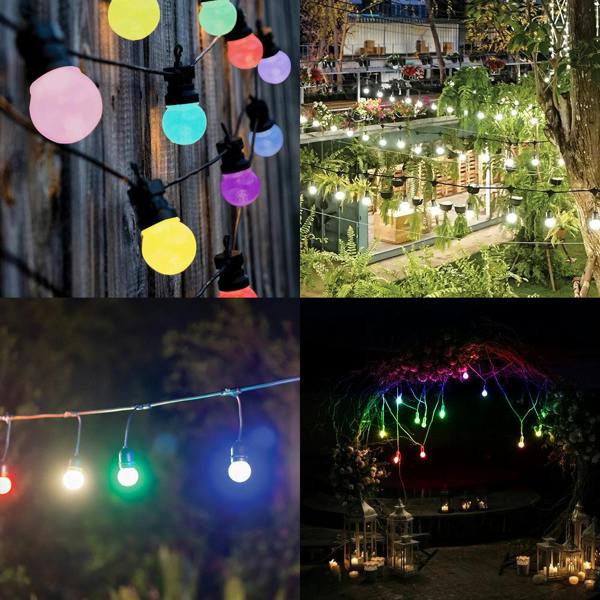 ENER-J 13 Meters RGB String Light Kit, 5V 5W (20 RGB Bulbs + IR Remote + UK Adapter)