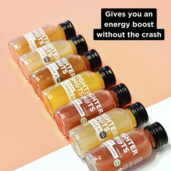 Fighter Shots Ginger -  27g organic cold pressed ginger in every bottle, 12 x 60ml