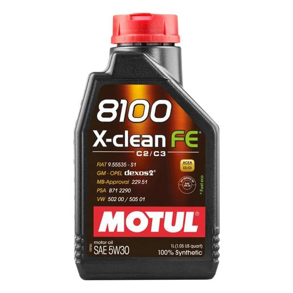 Motul 8100 X-CLEAN FE 5W30 Fully Synthetic Engine Oil ACEA C2, C3 Dexos 2 1L