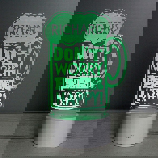 Personalised Memento Company Personalised "Beer Happy" LED Colour Changing Light