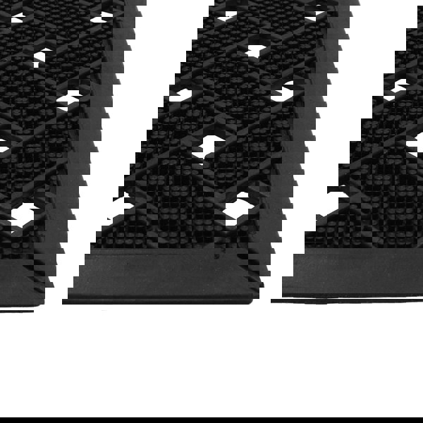 JVL Lattice Scraper Rubber Studs Doormat, 40x70cm, Black