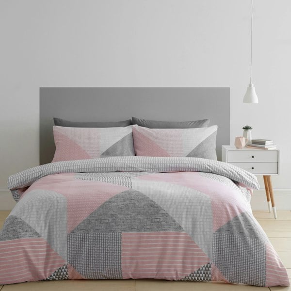 Catherine Lansfield Larsson Geo Reversible Duvet Cover Set