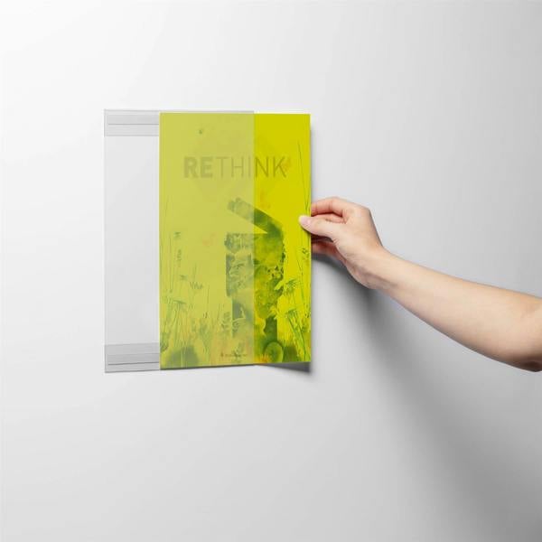 Durable Self-Adhesive Recycled PET Poster Holder Signage | 5 Pack | A4