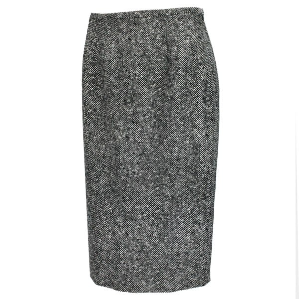 Michael Kors Collection luxurious pencil skirt in a black and white tweed