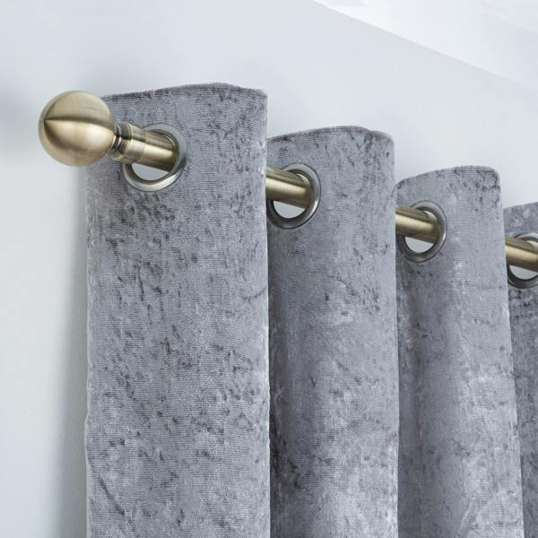A.Unique Home Plain Ball Extendable Curtain Pole (25/28mm) (Antique Brass,120cm - 220cm)