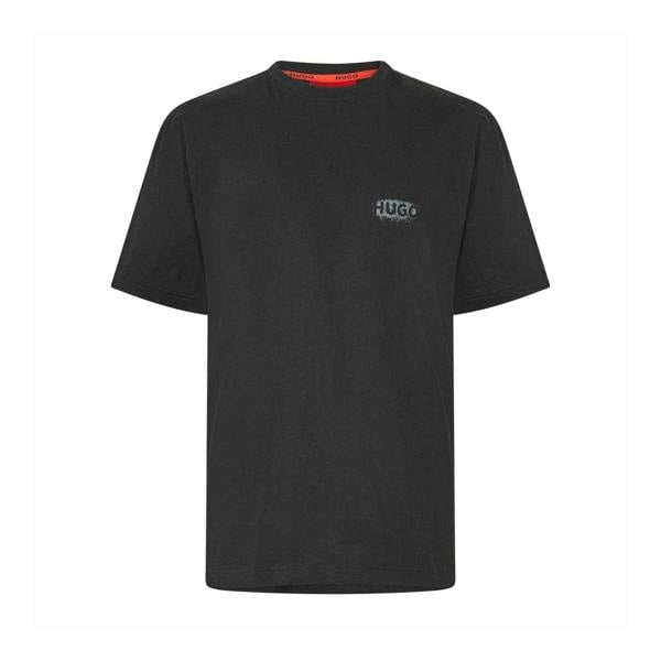 Hugo Mens Spray Logo Regular Short-Sleeved T-Shirt - Black - 