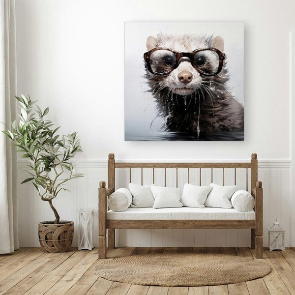 Warren Reed Splashart Ferret Canvas