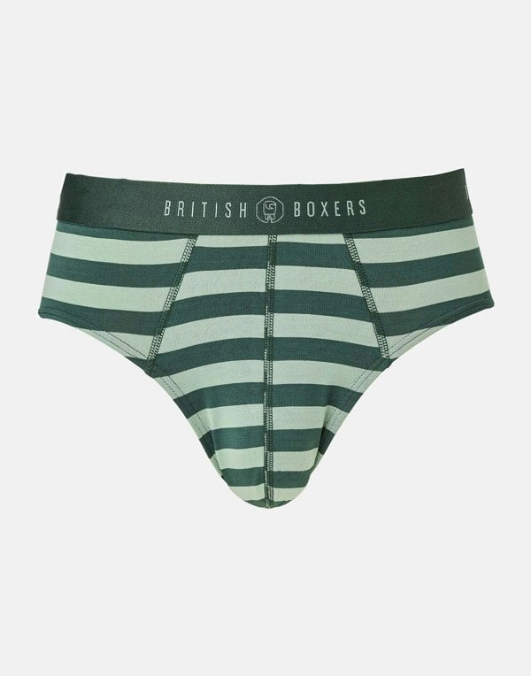 British Boxers Multipack! 4 Pairs of Men's Bamboo Briefs - Forest Berry