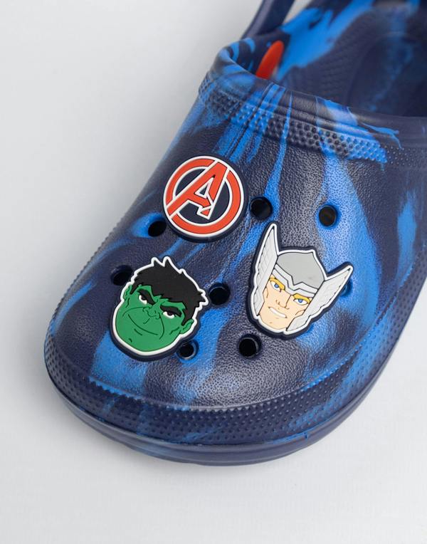 Marvel Avenger Boys Blue Multi Character Clogs