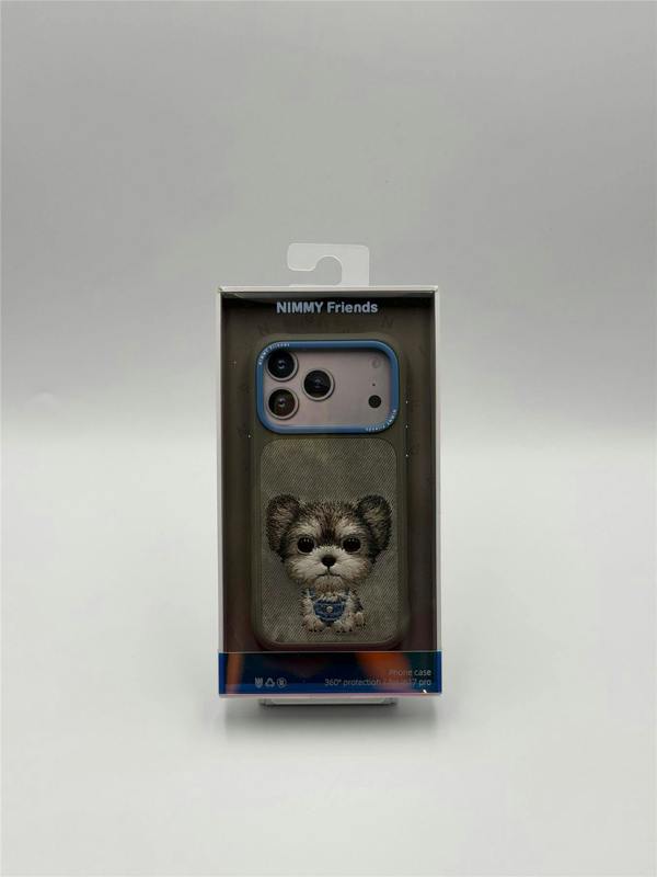 Nimmy Friends Nimmy Big Eye Cute Pet Yorkie Dog Case with MagSafe for iPhone Pro 6.3" Grey Blue - N-XDY-IP17-PRO-027
