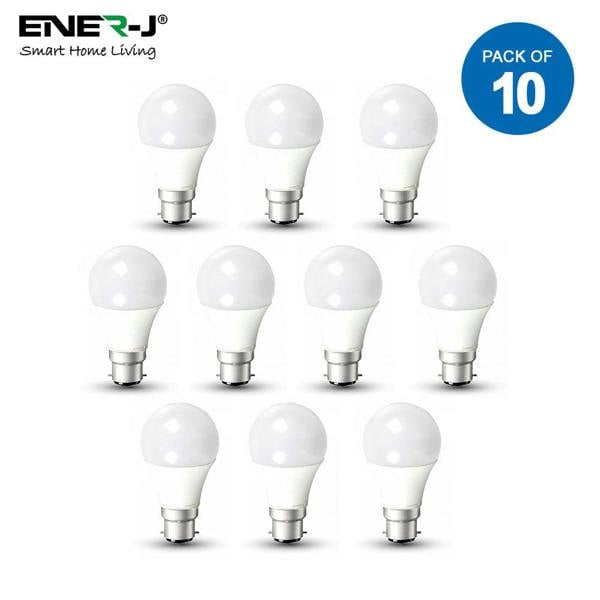 ENER-J Pack of 10 20W GLS LED Light Bulbs B22 BC Bayonet Bright, 4000K