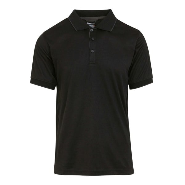 Regatta Mens Navigate Short-Sleeved Polo Shirt - Black/Seal Grey