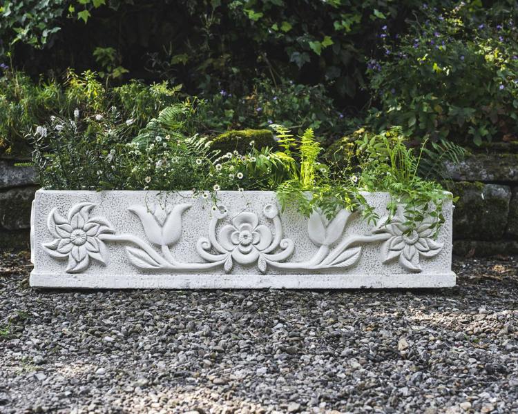 Extra Large Tulip design Stone Planter Trough