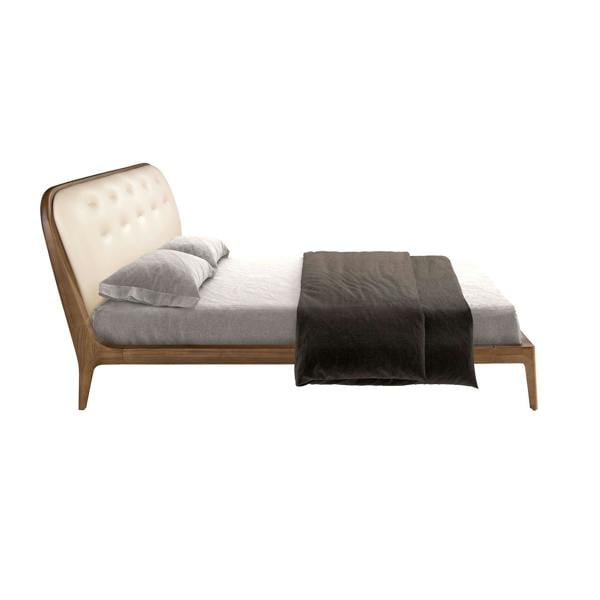 Angel Cerdá Bed in sand-coloured leatherette 7236
