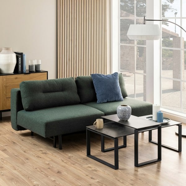 Furniture To Go Katrine Ceramic Coffee Table Set in Black