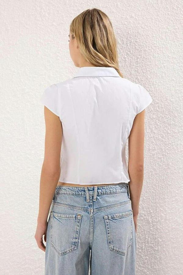 WOVCOR Fitted Short Sleeve Cotton Shirt