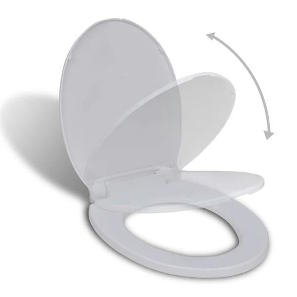 Berkfield Home Berkfield Soft-close Toilet Seat White Oval