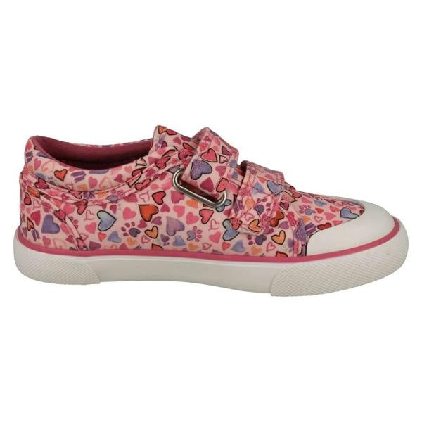 Start-rite Girls Startrite Machine Washable Heart Detailed Canvas Shoe Loveheart