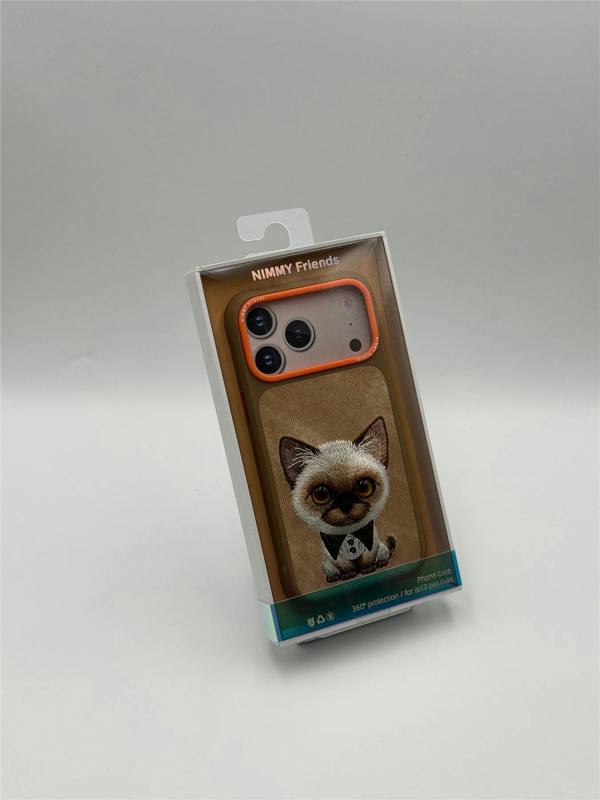 Nimmy Friends Nimmy Big Eye Cute Pet Siamese Cat Case with MagSafe for iPhone 17 Pro Max 6.9" Brown Orange - N-XDY-IP17-PRO-MAX-026