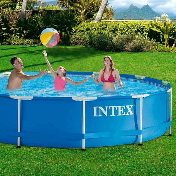 Intex 5 IN 1 Intex Metal Frame Swimming Pool Metal Frame Pool. 305 X 76CM With Accessories