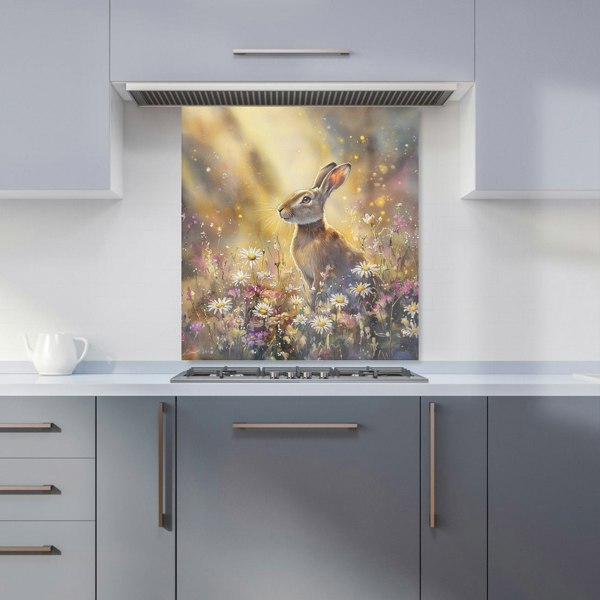 Warren Reed Hare in Meadow Glass Kitchen Splashback - 00013