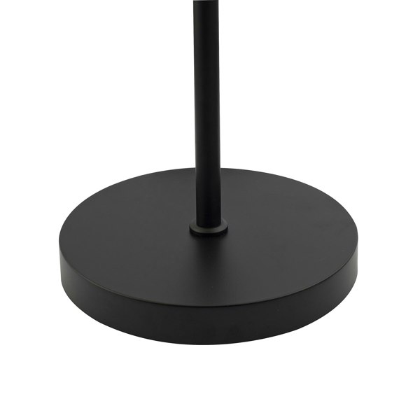 Modern LED Floor Lamp in Matte Black with Smoked Glass Shade and Foot Switch Image 3