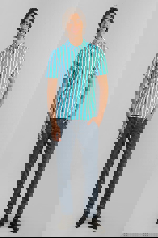 ENORSIA Men's Short Sleeve Stripe Jersey Shirt