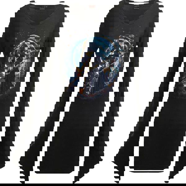 REAPERETTE - V Neck Goth Sleeve Top Black