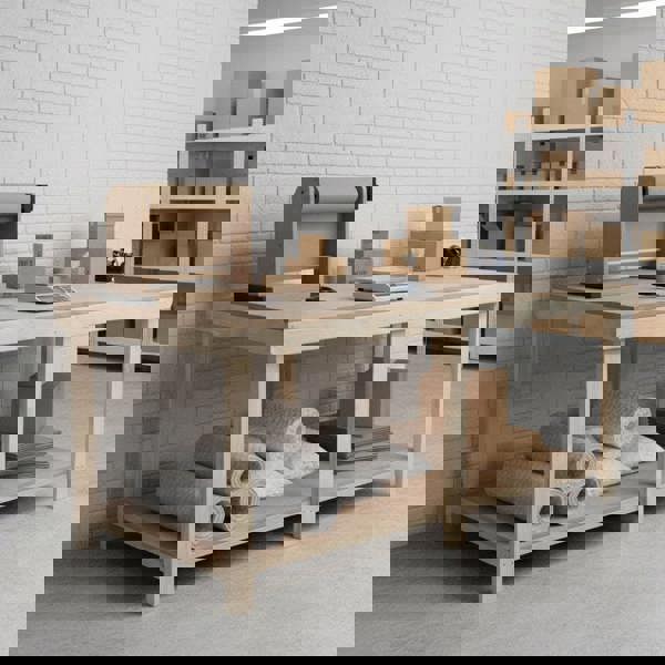 Arbor Garden Solutions Wooden Workbench MDF Top Depth-4ft