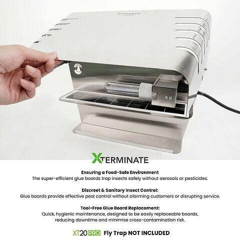 Xterminate Sticky Fly Trap Killer Glue Board X 3, Size 33 x 8.5cm, Capturing Flies, Mosquitoes, Wasps, Moths and Flying Insects