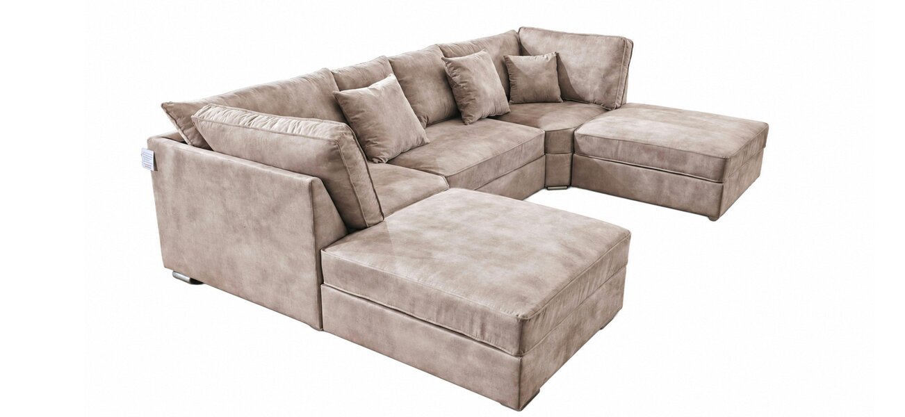 Outdoor Living The Chelsea U-Shaped Modular Corner Sofa with Deep Seat