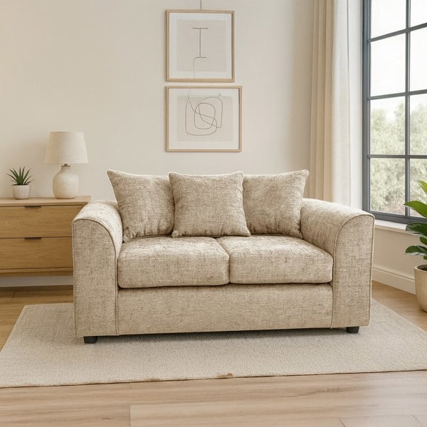 Furnishings For Less Monaco Chenille Fabric 2 Seater Sofa