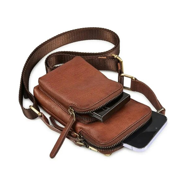 PRIMEHIDE Leather Crossbody Phone Bag with Card Slots – Bogota