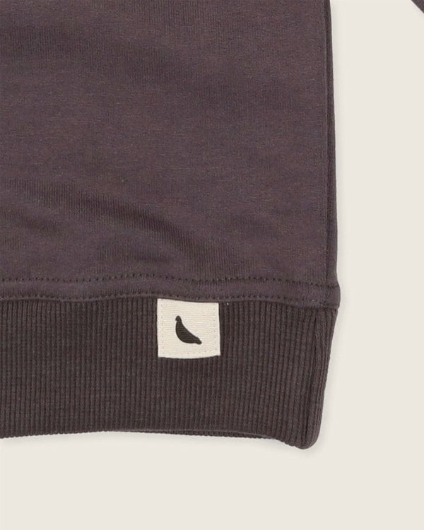 organic cotton Charcoal Grey Leopard Ears Applique Sweatshirt - image 4