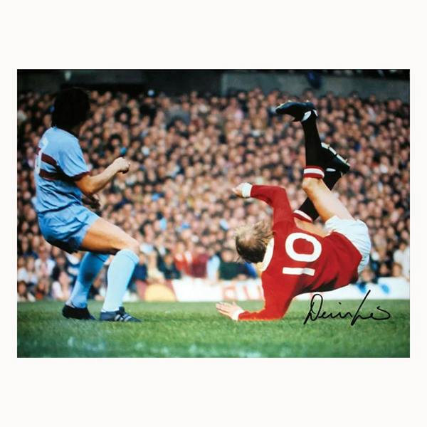 Denis Law signed photo — Premium framing