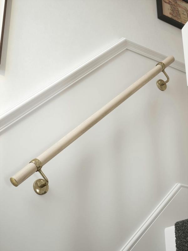 Handrails Direct Ryton Teak Straight Flight Handrail