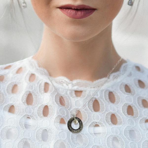 Personalised Infinity Necklace & Pearl