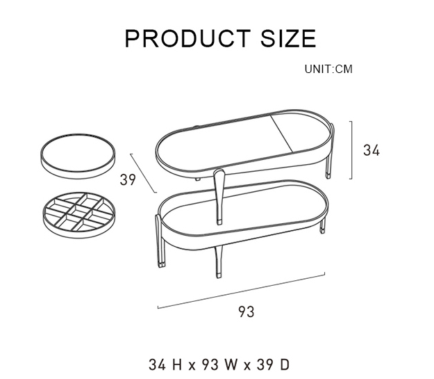 Weilai Concept Timblin Nesting Coffee Table Set, Ash