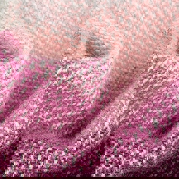 Evening Tales - Pure New Wool Blanket - Super Fluffy - Grey , Wine & Pink - Heating & Plumbing London - Throw