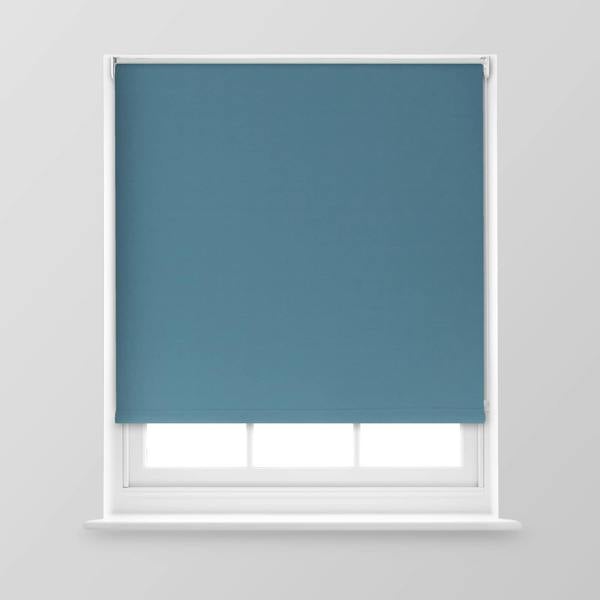 A.Unique Home Trimmable Blackout Roller Blind - 3FT - BLUE STONE - 90cm(W) x 170cm(L)