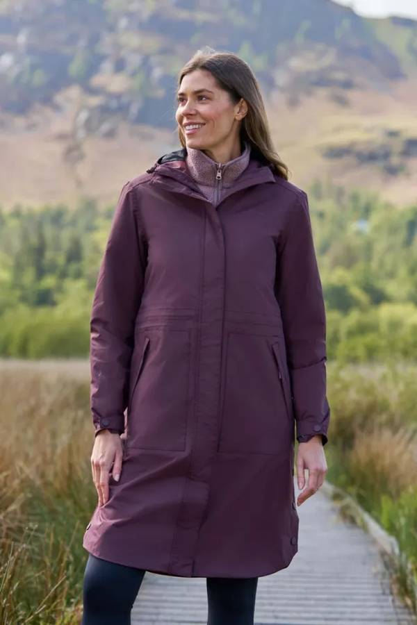 Mountain Warehouse Womens Hannah Borg 3-in-1 Jacket - Burgundy