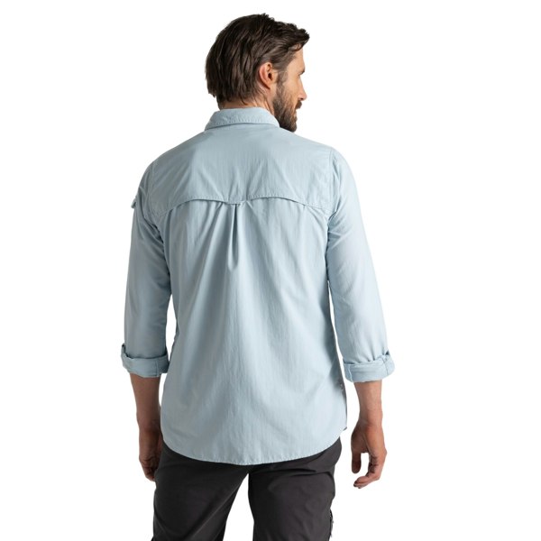 Craghoppers Mens Adventure III Nosilife Long-Sleeved Shirt - Niagara Blue