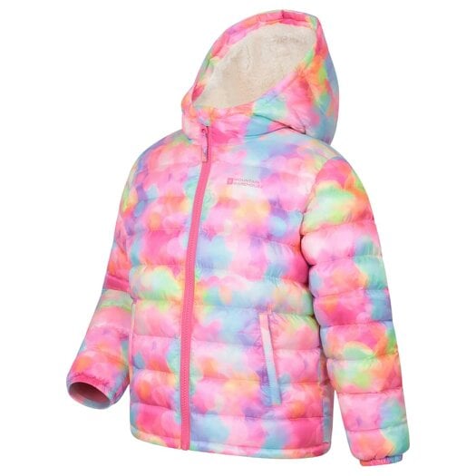 Mountain Warehouse Childrens Seasons Faux Fur Lined Padded Jacket - Pink