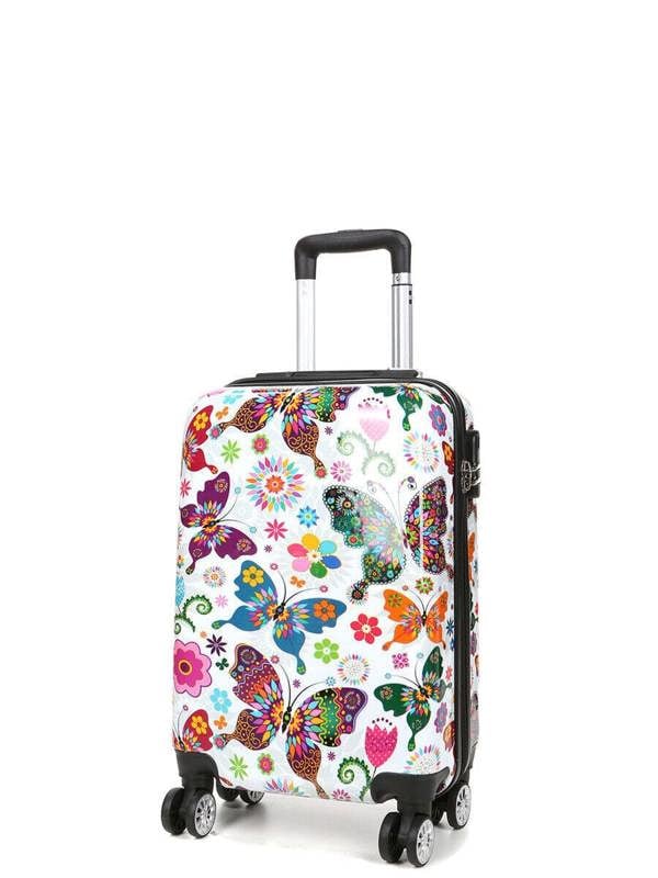 Snowball Hard Shell Printed Dual 4 Wheel Luggage Suitcase