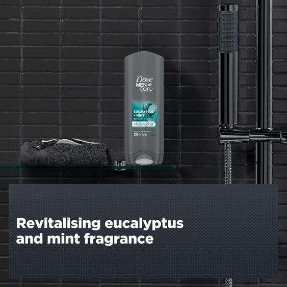 Dove Men+Care Eucalyptus + Mint 3-in-1 Hair, Face and Body Wash 3x250 ml