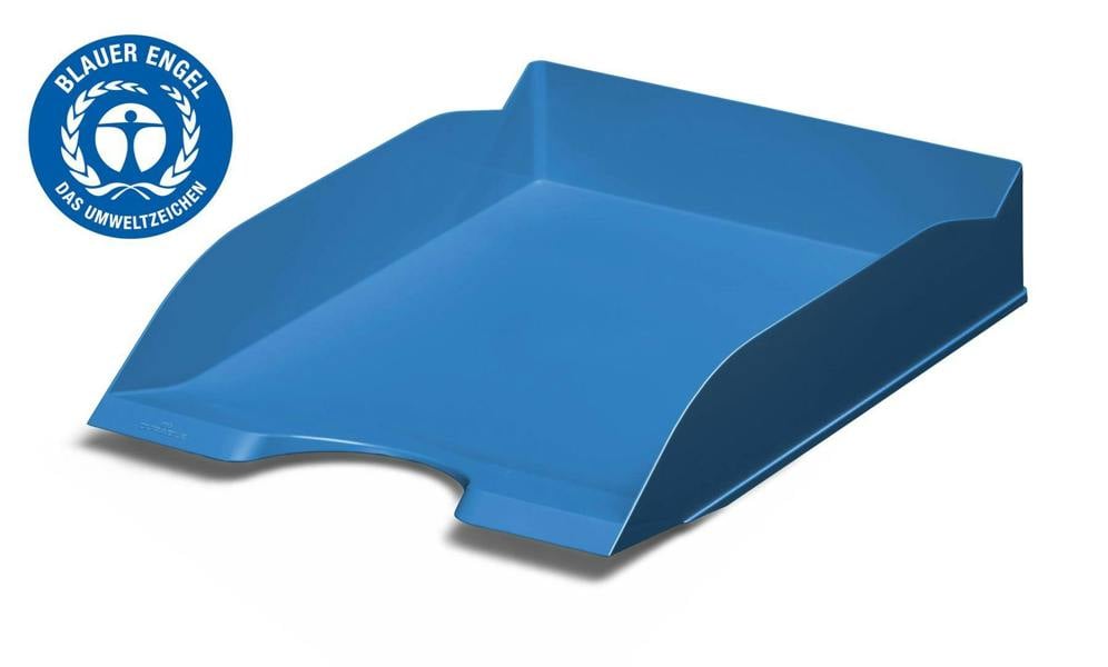 Durable ECO Recycled Plastic Stackable Document Letter Tray | 6 Pack | A4+ Blue